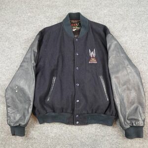 Vintage Tri Star Pictures Varsity Jacket Mens Large Leather Sleeves 80s M.A.P